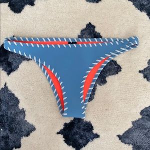 Triangl Swimwear Blue and Orange Bikini Bottom